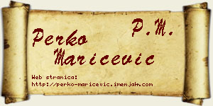 Perko Marićević vizit kartica